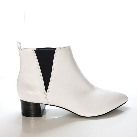 nine west white ankle boots